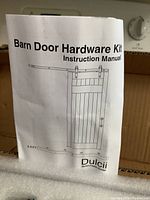Instruction manual showing kit details and door diagram.