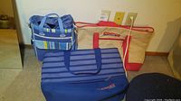 Three insulated carry bags including two Costco branded bags and another soft cooler.