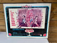 Frontal view of framed 1968 The Party poster