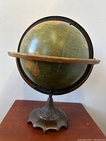 Front view of entire globe and stand