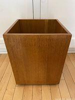 overall view of square oak veneer box