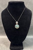 Front view of necklace on display bust