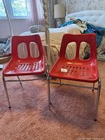 Two chairs side by side, front view