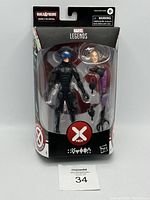 Front view of Marvel Legends Charles Xavier 6-inch action figure in original sealed blister packaging showing figure and accessories.