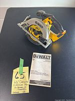 DeWalt 20V Max 6-1/2 inch cordless circular saw bare tool and instruction manual.