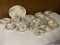 Full overview of plated service and serving pieces