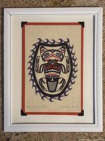 Full view of framed print 'Beaver in Home' by Patrick Amos, showing the artwork inside a white frame.