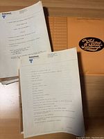 Typed production notes on United Artists letterhead showing film titles and production details.