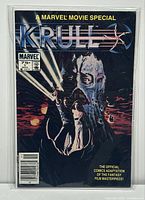 Front cover of Marvel Krull #1 comic showing the movie special cover art with characters and creature illustration, title, price and publication date.