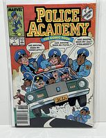 Front view of Marvel Police Academy #1 comic book showing full illustrated cover with characters and text.