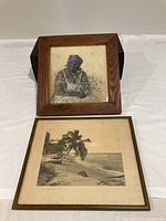 Both framed pieces displayed together on white surface