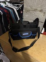 Front view showing Mastercraft logo, front pockets and shoulder strap