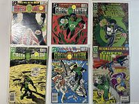 Complete lot image showing 6 Green Lantern comics with various covers from the 1980s including Reign of the Supermen storyline