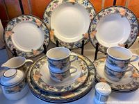 Full set arranged showing all piece types