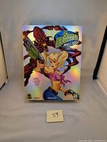 Front view of the Space Bunnies Must Die! PC game big box cover with holographic art.