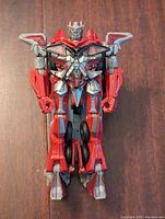 Front view of Sentinel Prime Voyager Class action figure in robot mode showing detailed sculpting and color.