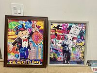 Both framed prints side by side, front view