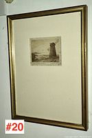 Framed block print showing full piece including frame and matte.