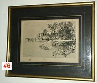 Full view of the framed print showing the entire artwork and frame.