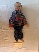 Front view of Howdy Doody ventriloquist doll showing outfit and facial details