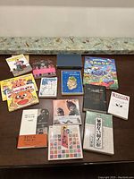 Photo showing entire lot of various Japanese books including colorful children's and literary works