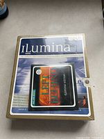 Photo of the front of the iLumina Gold digital Bible and encyclopedia suite packaging along with the Left Behind iLumina Edition box on top.