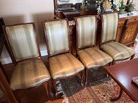 Front view of all four chairs in a row