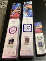 Three Diamond Art Kits in original boxes showing box condition and packaging