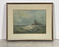 Full view of the framed island landscape print by Fraser, showing the overall artwork and frame.