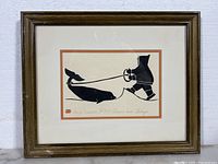 Full framed artwork showing the entire piece with frame, matting, and image.