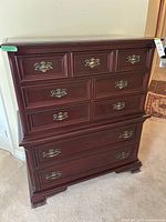 Front view of full dresser showing overall style and finish
