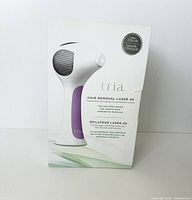 Photo of product box showing branding and model (Hair Removal Laser 4X).