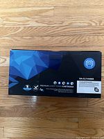 Top and side view of sealed premium laser toner cartridge box showing brand, model and compatibility details for Samsung printers.