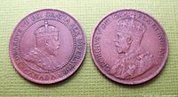 Obverse side showing portraits of King Edward VII and King George V with detailed inscriptions.