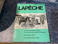 Front cover of the book showing the title 'Lapêche', authors Norma and Stuart Geggie, and publisher The Historical Society of the Gatineau.