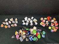 Overview of entire lot on black background