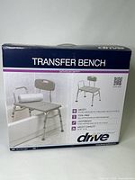 Front side of the box showing the image of the transfer bench and Drive branding.