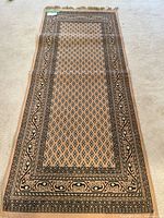 Top view of the runner rug displaying full length and pattern details.