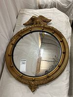 Front view of full convex mirror and frame