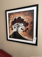 Framed original artwork showing the full tree painting.
