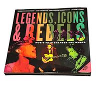 Front cover of the book showing title and graphics of musicians with vibrant colors.