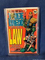 Front cover of Judge Dredd #1 comic book showing full cover art and title.