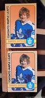 Two Darryl Sittler hockey cards from 1972-73 OPC set front view
