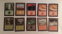 All 10 MTG land cards front view