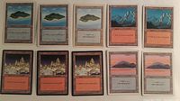 All 10 cards front view showing artwork and white borders