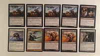 All ten Magic cards laid out front side