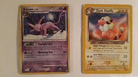 Both Pokémon cards side by side front view