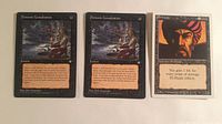 Lot overview showing all three cards: two Demonic Consultation and one El-Hajjaj