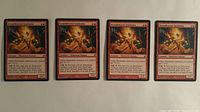 All four Incandescent Soulstoke cards laid out horizontally