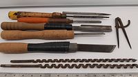 Full group of tools laid out, showing quantity and types